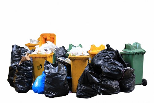 Professional waste collection team handling bulky items in Pimlico