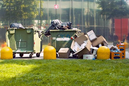 Household rubbish and bulky items ready for removal in Pimlico