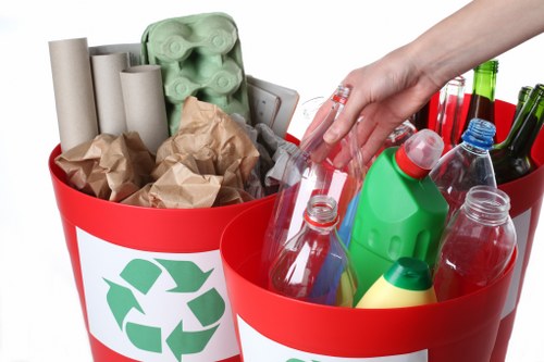 Recycling-focused trash collection in Pimlico with sorted materials